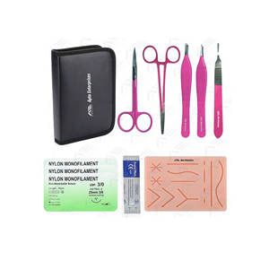 Kit de suture d'entraînement à la suture médicale Modèle de coussin d'entraînement à la suture médicale avec outils pour étudiants et professionnels Instruments médicaux - Product Image 1