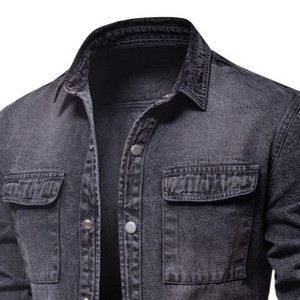 Veste en jean légère pour homme, best-seller, tendance, prix de gros, avec logo et couleurs personnalisables - Product Image 3