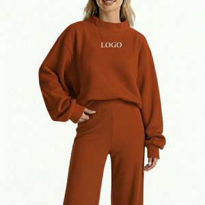 Plain Mockneck Sweatshirt Women Minimalist Oversized Pullover Warm Fleece Casual Winter Daily Comfortable Wear - Product Image 1