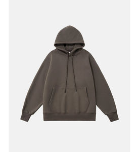 Nouveau Hoodie OEM Hiver Streetwear Personnalisable avec Logo, Épaules Tombantes, Sans Cordon, Coupe Oversize, en Molleton 100% Coton - Product Image 3