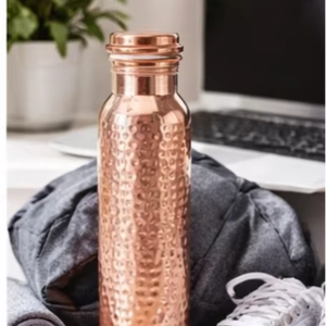 Diamond 100% Pure <b>Copper</b> Gold 750ml Leakproof Lid Water <b>Bottle</b> for <b>Drinking</b> Ayurvedic Use Microwave & Dishwasher Safe - Product Image 3