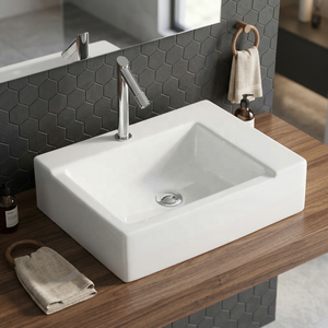 Vistaar Matuki – Lavabo carré en céramique à poser, design minimaliste et écologique, idéal pour hôpitaux et centres commerciaux, directement de l'usine - Product Image 6
