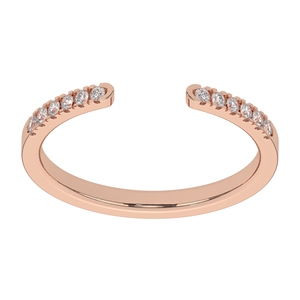 Anillo de Plata 925 con Moissanita de Banda Abierta y Engaste Redondo Pequeño, Estilo Clásico, Regalo de Boda para Mujer - Product Image 2
