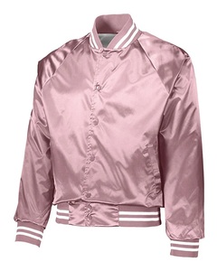 Chaqueta Varsity Unisex Gris de Lona, Corte Regular, Cuello Alto, Cierre de Cremallera, Color Sólido, Estilo Casual, Ropa de Invierno - Product Image 2