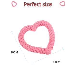 Juguete Masticable para Perros de Cuerda Trenzada de Nailon y Algodón, Ecológico, Duradero y Colorido, Regalo Personalizado para el Día de San Valentín - Product Image 3