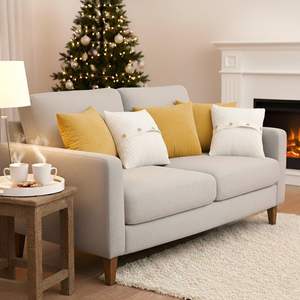 SOGA 5PC Golden Yellow <b>Velvet</b> Pillowcase and Knit Comfort Pillow <b>Cover</b> Set Stylish Sofa Decorative <b>Cushion</b> Cases - Product Image 6