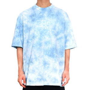 Vintage Custom Logo Men Digital Printing Regular Fit Lightweight 100% Cotton Solid Streetwear <b>Tie</b> Dye T shirts Distressed - Product Image 2