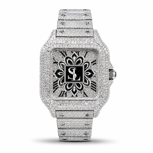 Montre de luxe à cadran carré, style hip-hop, en acier inoxydable, à quartz, très demandée pour les fêtes, vente en gros - Product Image 1
