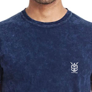 เสื้อยืดสตรีทแวร์ดีไซน์ล่าสุด ผ้าฝ้าย 100% ทรงหลวม สีพื้น สำหรับผู้ชาย ไซส์ผู้ใหญ่ ลายพิมพ์แบบฟอกสี - Product Image 5