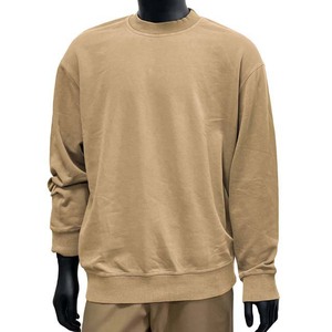 เสื้อสเวตเชิ้ตคอกลมสีม่วงสำหรับผู้ชาย ทรงปกติ ผ้าฝ้ายถัก แขนยาว สไตล์ลำลอง สีพื้น ใส่ได้ในฤดูใบไม้ร่วง - Product Image 4