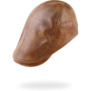 Gorra Ivy para Hombre, de Cuero PU, Estilo Newsboy, Ajustable, Boina Clásica, Gorra Plana de Golf, Gorra Gatsby para Conducir o Pescar - Product Image 2