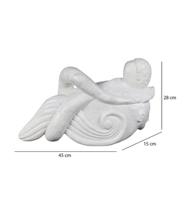 Escultura abstracta reclinada, figura humana moderna, estatua artística con rostro, decoración contemporánea para el hogar, escultura de arte abstracto nórdico. - Product Image 5