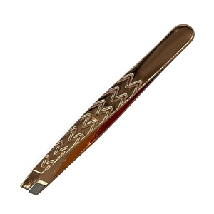 High Quality Stainless Steel Beauty Usage Eyebrow Tweezers Set Lash Tweezers with Pointed Tip Packed in a Bag - Product Image 6