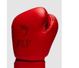 Professional Fly Superloop Pro X2 Red Boxing <b>Gloves</b> Real Cowhide Leather Training Adjustable Wrist Strap Stretch Hook Loop - Product Image 4