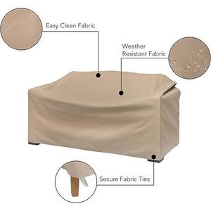 ผ้าคลุมโซฟาคู่สำหรับลานบ้านสีกากี รุ่น Modern Leisure Basics ขนาด 55 นิ้ว ยาว x 33 นิ้ว กว้าง x 38 นิ้ว สูง ป้องกันเฟอร์นิเจอร์อย่างมีประสิทธิภาพ - Product Image 3