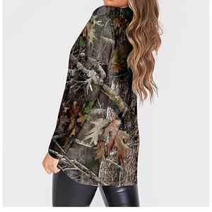 Modern Streetwear Camouflage Crewneck Sweatshirt Unisex, Soft <b>Camo</b> Print Pullover for Comfortable Casual Wear - Product Image 4