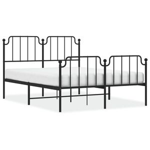 Cadre de lit en acier noir thermolaqué 53,1 x 74,8 po, lits métalliques - Product Image 2