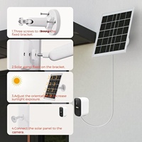 5V panneau solaire charge solaire 6.5W 10W 12W pour caméra/sécurité sans fil anneau sonnette vidéo Cctv alimentation de secours avec port de type C