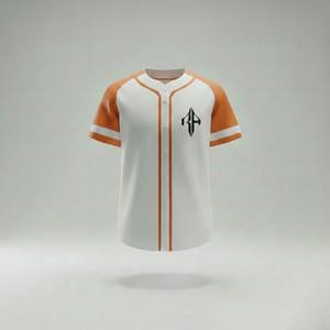 เสื้อเบสบอลคุณภาพพรีเมียม ระบายอากาศได้ดี พิมพ์ลายดิจิทัล คอวี ผ้าโพลีเอสเตอร์ 100% แขนครึ่งตัว โดย RIVIAN ATLANTIC - Product Image 2