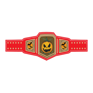 Cinturón de Campeón de Halloween con Diseño de Calabaza Roja, Cinturón de Lucha Libre Espeluznante, Diseño Personalizado, Edición Limitada - Product Image 1