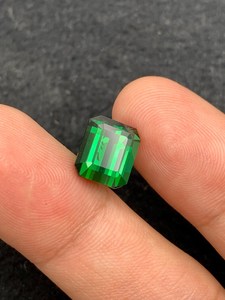 Natural <b>Green</b> Tourmaline Gemstone Loose Stone Faceted Cut Crystal For Jewelry Making <b>Ring</b> Pendant Necklace Crystal - Product Image 1