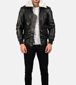 Chaqueta de Motociclista para Hombre, Estilo Vintage Retro, Casual, Resistente al Viento, de Cuero PU, con Cierre de Cremallera y Logotipo Frontal, Venta al Por Mayor, Primavera-Otoño - Product Image 3