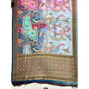 Sari de viscosa pura estampado de alta demanda, atuendo étnico moderno para festivales y bodas, disponible a un precio asequible. - Product Image 3