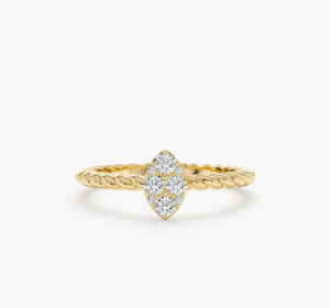 Anillo de Oro con Diamante Cultivado en Laboratorio, Corte Brillante, Certificado IGI, Diseño Personalizado Vintage, para Mujer, Joyería para Compromiso, Boda, Aniversario - Product Image 1