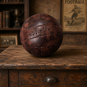 Ballon de football en cuir vintage, cousu main, style rétro, antique, décoratif, cadeau, marque personnalisée, prix de gros - Product Image 2