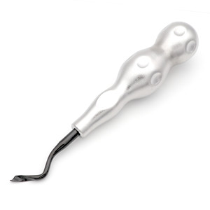 Elevador de raíz con punta giratoria, angulado a la izquierda, 3 mm, negro, punta angulada lisa, instrumento de extracción dental, mango hueco, acero quirúrgico inoxidable - Product Image 1