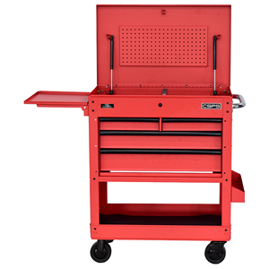 Heavy Duty Powder Coated Steel 4 <b>Drawer</b> Utility Cart Family keywords: for Garage Workshop Storage Use - Product Image 3