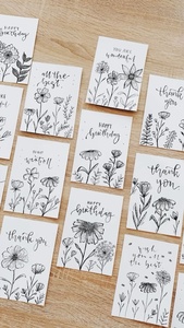 Tarjetas de Invitación y Felicitación de Papel Hechas a Mano de Primera Calidad con Diseño Romántico para Bodas, Cumpleaños y Celebraciones - Product Image 4