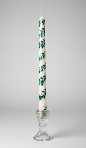 Bougies coniques florales peintes à la main - Bougies de dîner longues et luxueuses à motifs personnalisés pour mariages et cadeaux de fêtes - Product Image 3