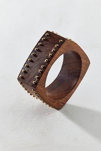 Twisted Handmade Wooden Bangle <b>Bracelet</b> for Women Rustic <b>Boho</b> Vintage Style Hand Carved Daily Wear Party & Festive Fashion Cuff - Product Image 3
