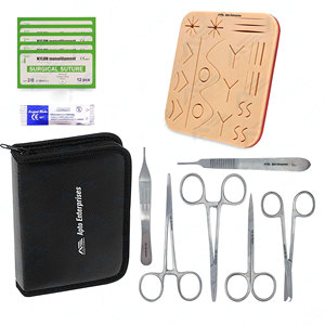 Kit d'instruments de suture chirurgicale, kit d'exercices pour étudiants en médecine, outils en acier inoxydable et instruments médicaux anatomiques - Product Image 1