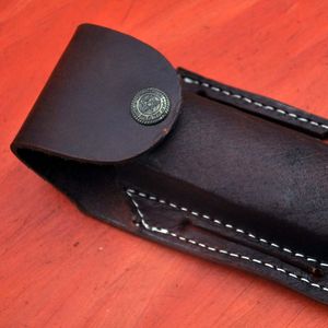 Cuchillo de Caza de Acero de Damasco con Hoja de Punta Caída y Mango de Hueso, Herramienta Plegable de Supervivencia para Exteriores con Perilla para el Pulgar - Product Image 4