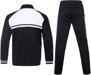 ชุดวอร์มฟลีซหนาน้ำหนักมากสำหรับผู้ชาย ทรงเข้ารูป ซิปหน้า ชุดกีฬาสองชิ้น - Product Image 2