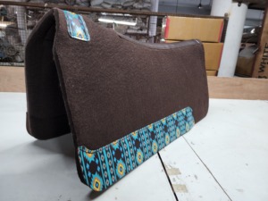 Tapis de selle en feutre de laine Western, couverture de selle de cheval profilée, absorbant les chocs, pour l'équitation sur sentier et ranch - Product Image 2