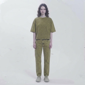 Camiseta Oversize Premium para Mujer, Lavado Ácido, Algodón Suave, Uso Diario, Estilo Urbano, Producción Personalizada OEM ODM, para Todas las Estaciones - Product Image 1