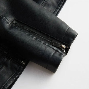 Econex Sports Men's Formal Slim PU <b>Leather</b> <b>Jacket</b> High Street Style Solid Color <b>Suede</b> Finish Pockets Turn-down Collar Zipper - Product Image 6