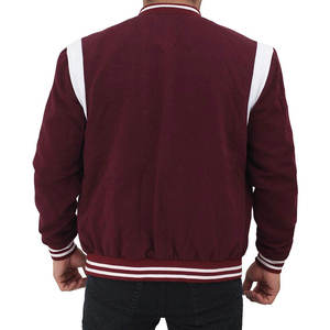 Letterman Varsity Jacket for <b>Men</b> Custom High Street Style with Front Logo Stand Collar Zipper Coat - Product Image 6