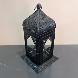 Nuevo Farol Decorativo de Hierro con Acabado Negro L510 de Diseño Artesanal para Iluminación del Hogar y de Mesa en Todas las Ocasiones - Product Image 5