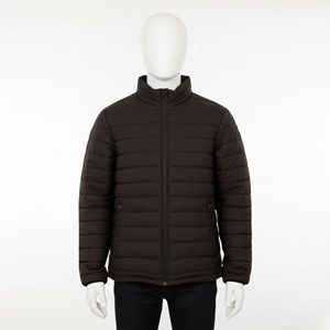 Chaqueta Acolchada con Capucha para Hombre, Color Marrón Oscuro, Resistente al Viento, de Poliéster, Casual, Invierno, Reversible, Ecológica, Corte Regular, Color Sólido - Product Image 6