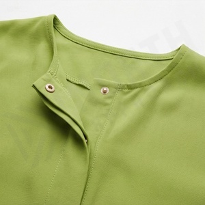 ชุดอาบายะห์ดีไซน์ใหม่ล่าสุด สีสันปรับแต่งได้ ผ้าชีฟองไหมสองด้าน เสื้อผ้าอิสลามสำหรับผู้หญิงมุสลิม ดีไซน์หรูหรา - Product Image 4