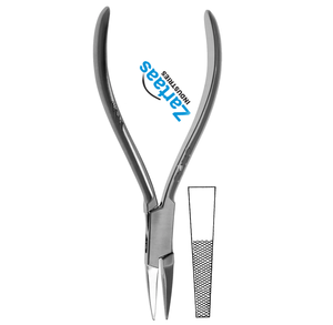 Pince à bec plat non stérile en acier inoxydable de haute qualité avec instruments chirurgicaux à mâchoire dentelée de 140 mm - Product Image 1