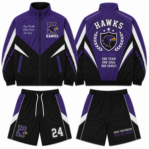 Conjunto de Chaqueta Cortavientos Juvenil con Logotipo Personalizado Bordado en la Parte Delantera y Trasera, Diseño Impreso, Tela de Poliéster de Primera Calidad, Secado Rápido, Envío Rápido - Product Image 5