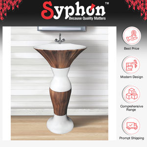 อ่างล้างมือเซรามิกคุณภาพพรีเมียมขัดเงาอย่างดี พร้อมฐานรอง ขนาดใหญ่ สำหรับงานขายส่ง ผลิตจากอินเดีย - Product Image 2