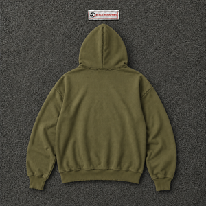 เสื้อฮู้ดโอเวอร์ไซส์ลายกราฟิก Olive Pray สไตล์สตรีทแวร์สำหรับผู้ชาย พิมพ์ลายตัวอักษรสีเหลือง เสื้อฮู้ดแบบสวมหัวลำลองสั่งทำได้ - Product Image 6