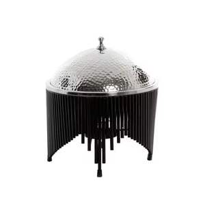 Plat de service rond en acier inoxydable avec couvercle pour buffet, chauffe-plats pour hôtels, traiteurs, banquets et restaurants - Product Image 2