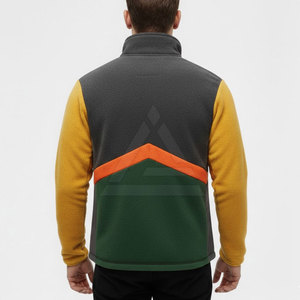 Veste en sherpa confortable pour homme, tissu polaire, fermeture éclair intégrale, poches sécurisées et chaleur légère pour une utilisation décontractée en extérieur - Product Image 4